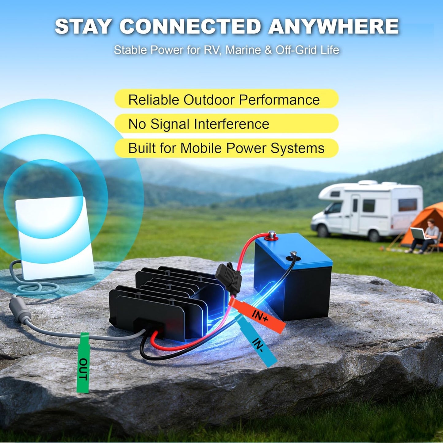 XiakaiLink 9-28V 12V/24V 30V 3.5A Professional Power Solution for Stable Starlink Mini Internet Connectivity: