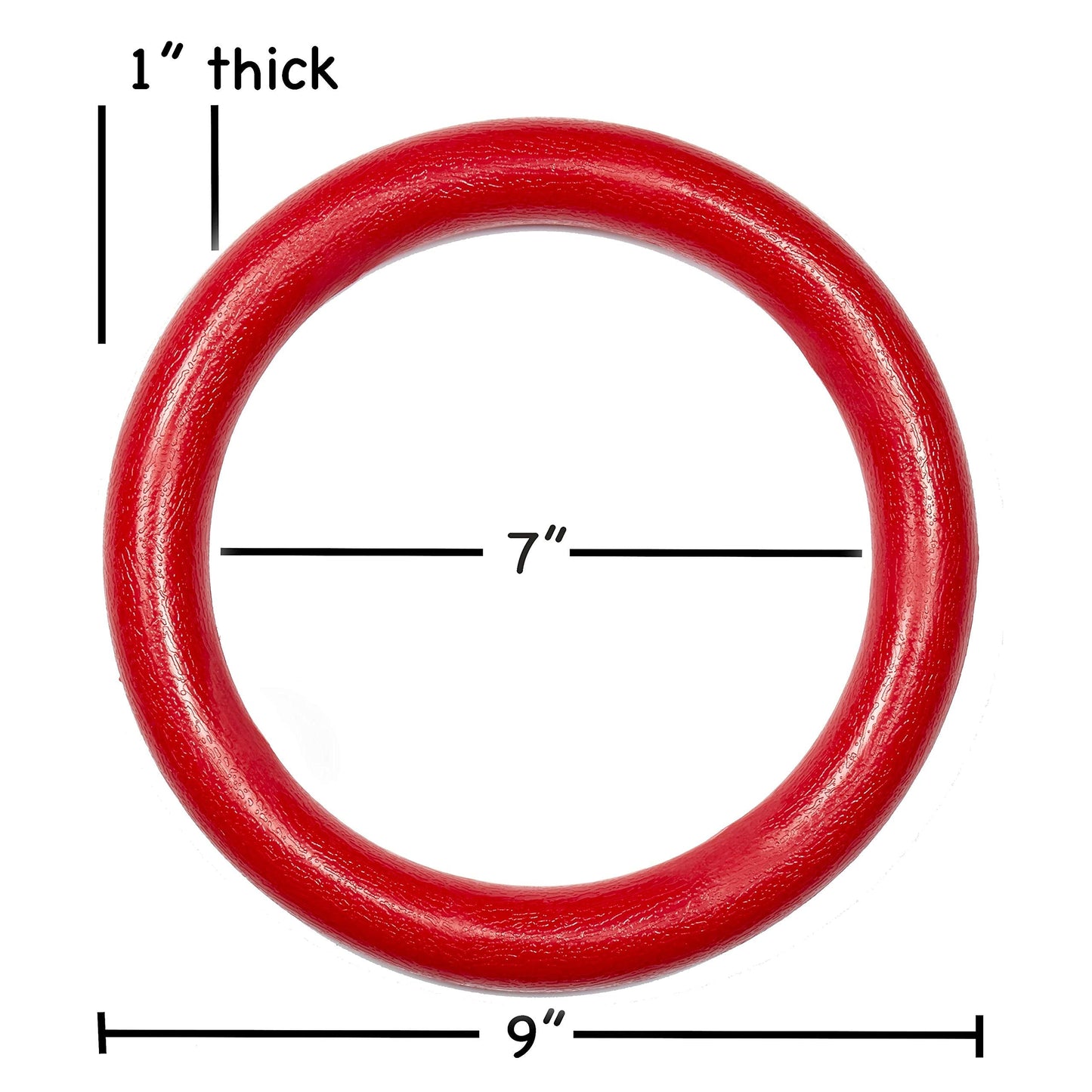 AP Plus Ninja Warrior Rings - Set of 2 Large Red, Traverse Gymnastics Climbing, with use on Obstacle Courses and Slack Lines, Outdoor Playground Equipment Accessories, Training