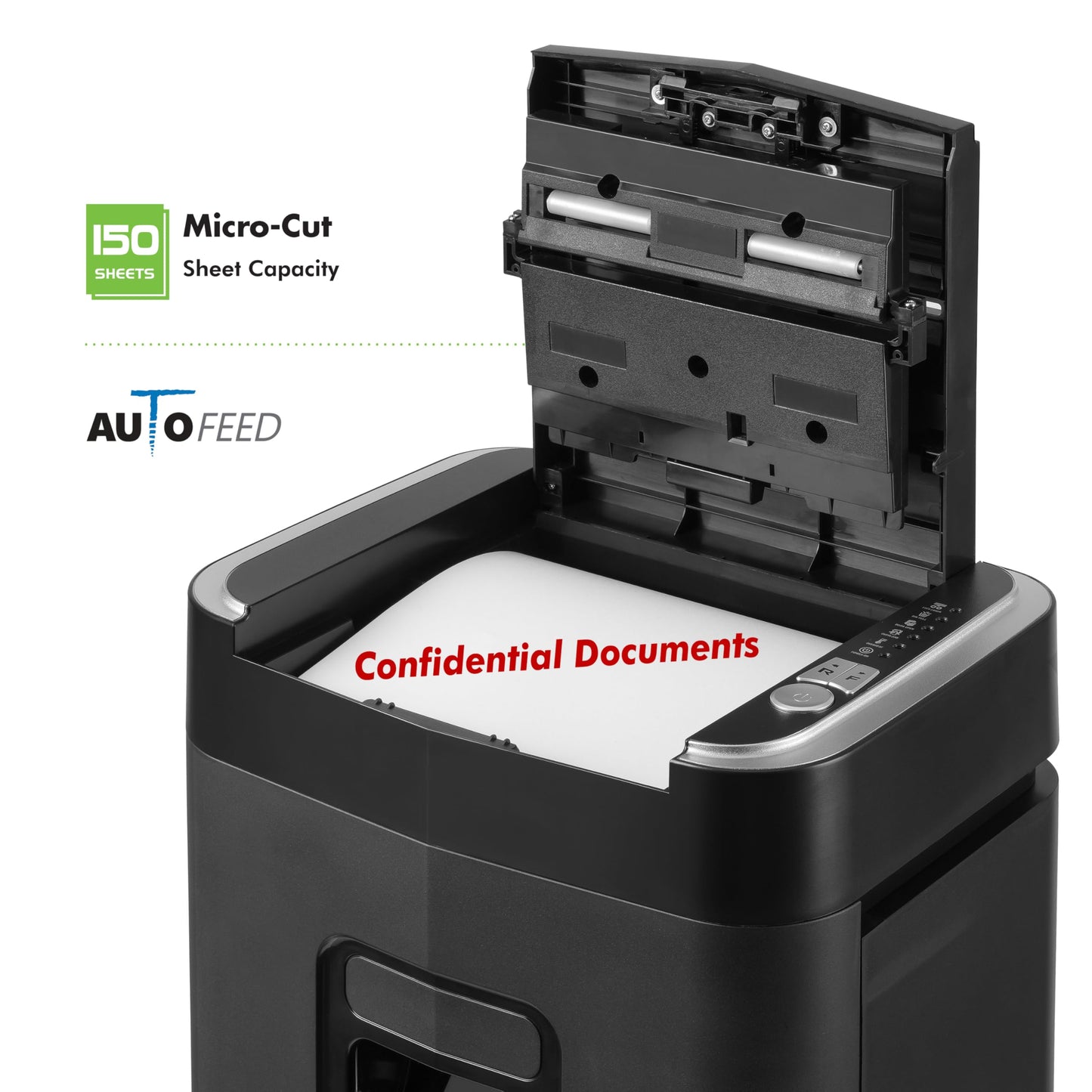 Aurora Professional Grade 150-Sheet Auto Feed Micro-Cut Paper and Credit Card Shredder/60 Minutes Continuous Run Time