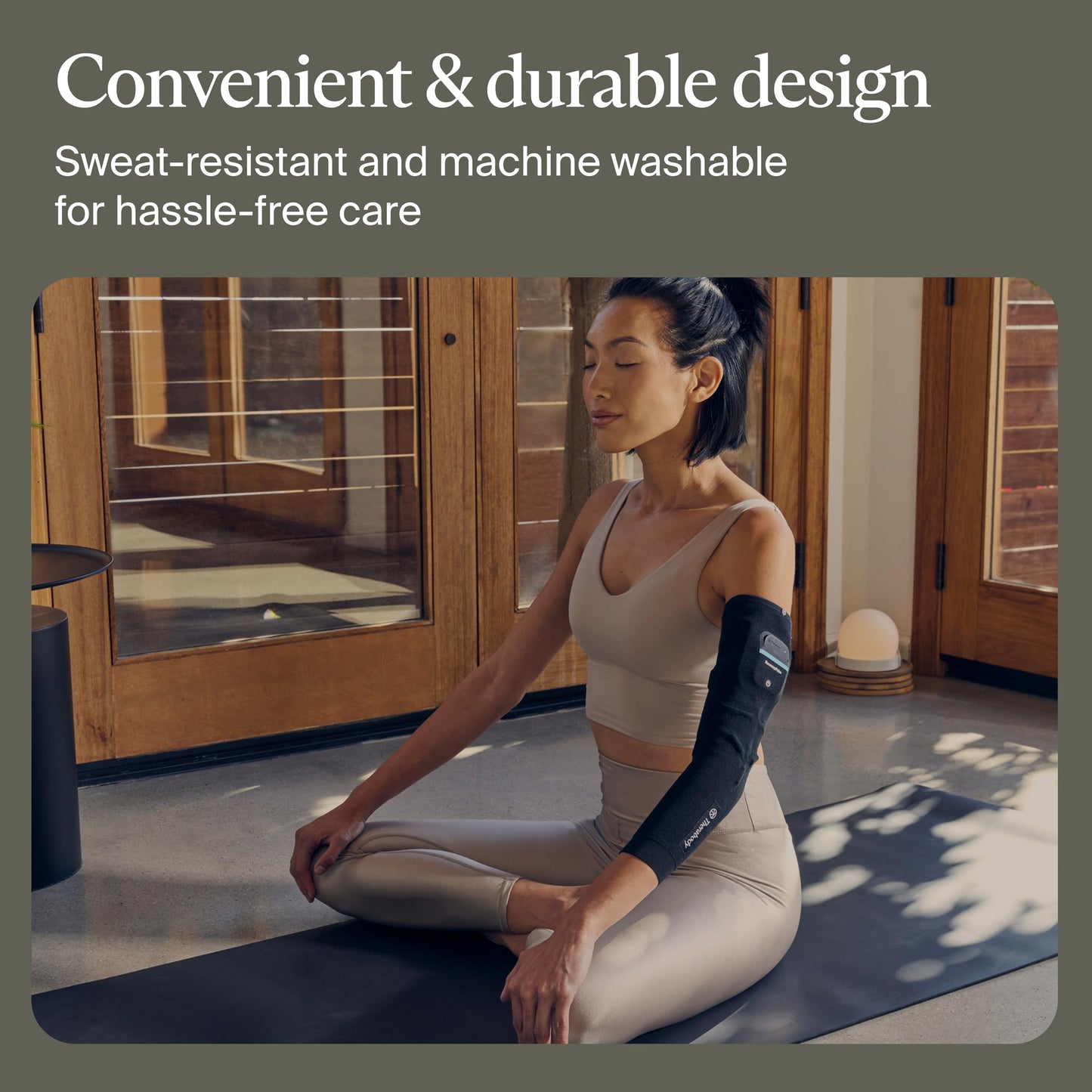 Therabody RecoveryPulse Arm - Compression and Vibration Sleeve for On The Go Relief, Reduce Soreness and Pain in Arms, Increase Flexibility, Circulation and Accelerate Recovery (Large)