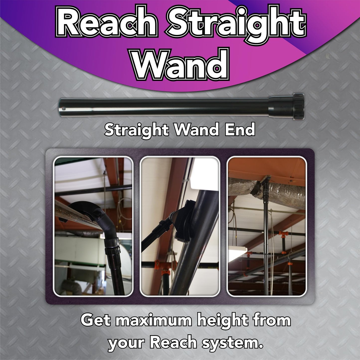 Cen-Tec Systems 35 Ft. High Reach Vacuum Attachment Kit with 3 Carbon Fiber Poles and Storage Straps Black