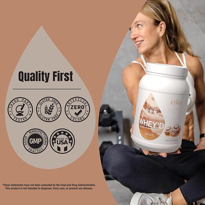 Whey'd Protein Powder, 25 G Whey Protein Blend with Concentrate, Isolate & Hydrolysate, Low Lactose & Digestive Enzymes for Easy Mixing & Smooth Texture, Cinnamon Roll Flavor, 25 Servings