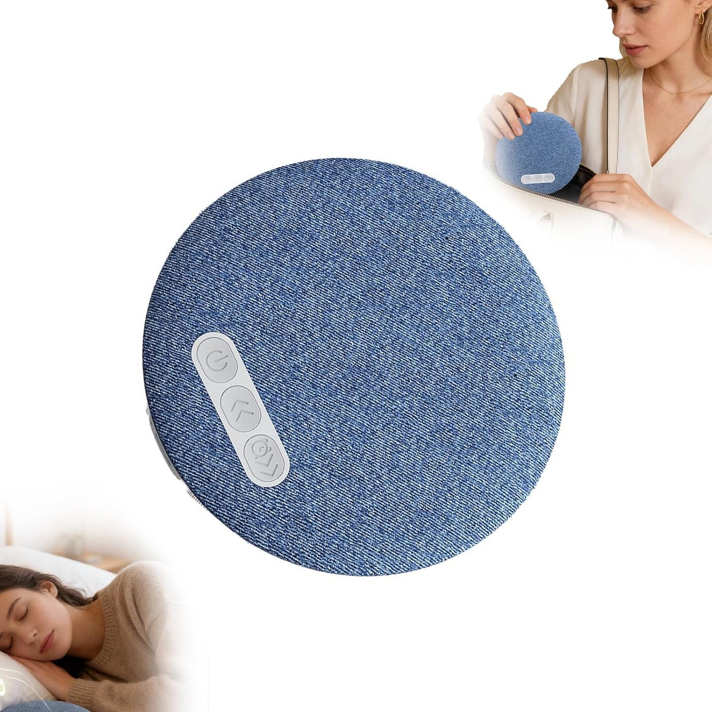 Generic (Blue-1pcs) Bluetooth Pillow Speaker for Sleeping - Mini Portable Under Pillow Speaker with White Noise