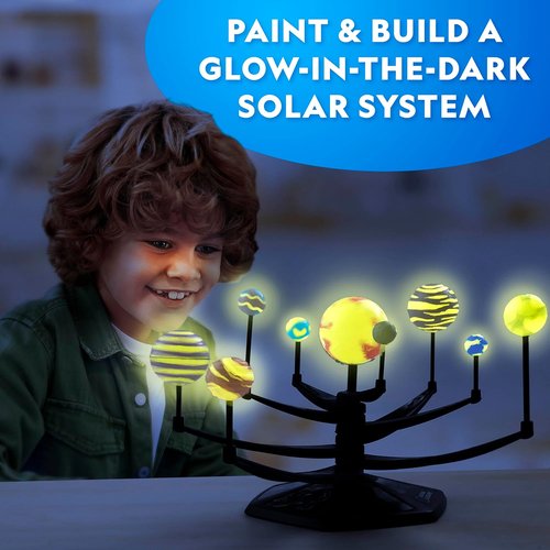 National Geographic Ultimate Space Activity Kit - Glow-in-the-Dark Solar System Model & Night Light for Kids