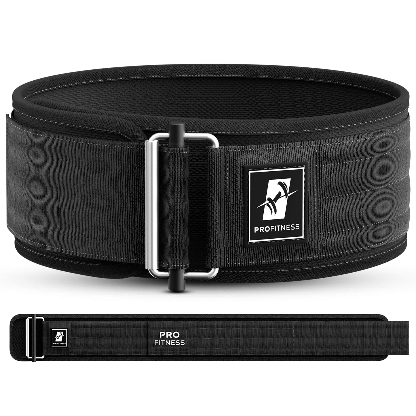 Workout Belt for Men & Women | Premium Weightlifting Belt for Serious Functional Fitness | Weight Lifting, Back Belt for Lifting | Olympic Lifting Athletes (Black/White, Medium)