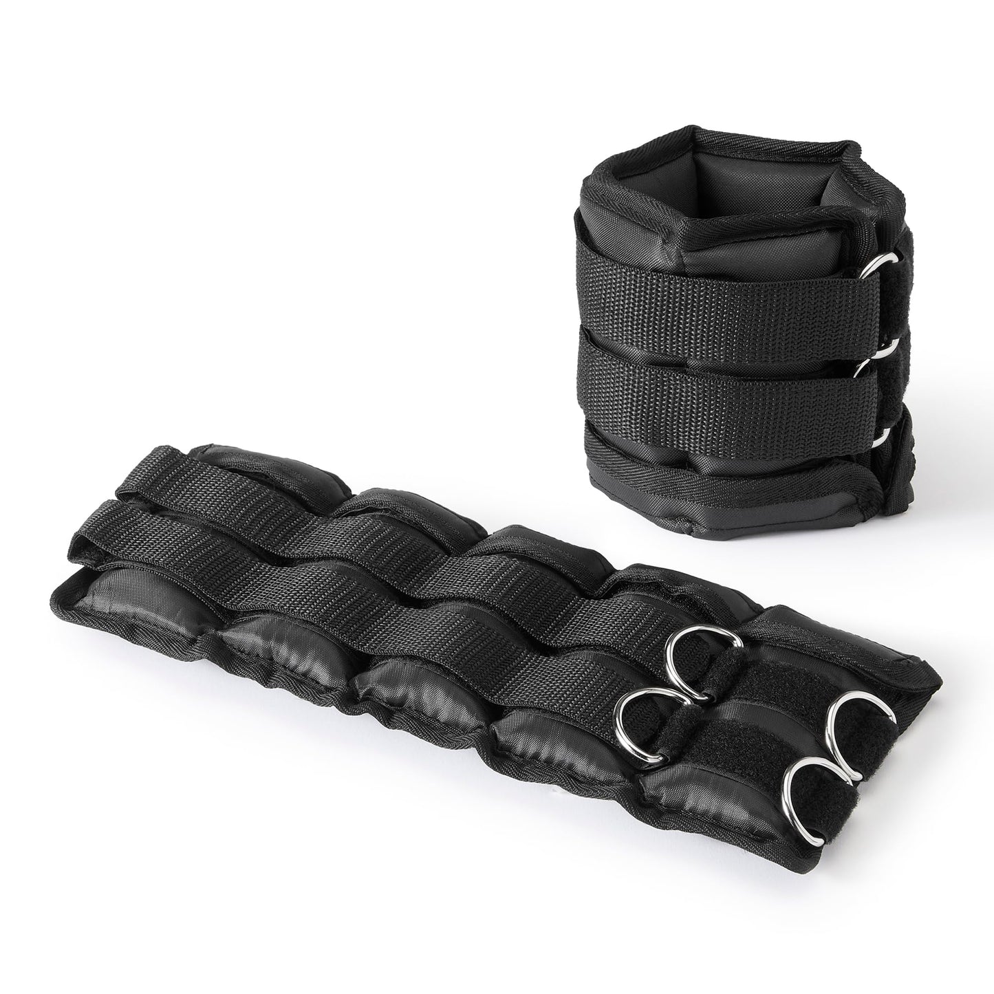 Amazon Basics Adjustable Ankle Weights for Resistance Training, 2.26 kg Set (1.13 kg Each), Black