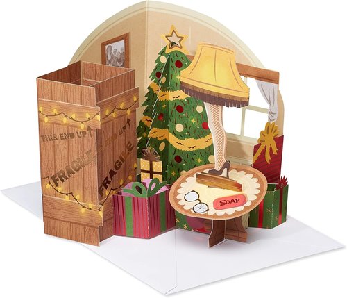 American Greetings Pop-Up Christmas Card - Magic Moments from A Christmas Story | Unique Holiday Design