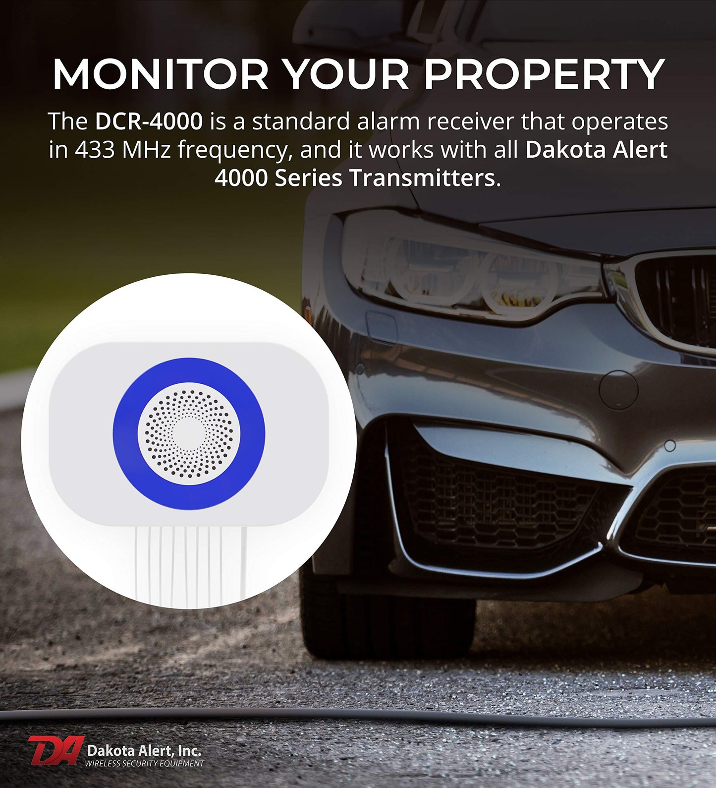 Dakota Alert Driveway Alarm Sensor - Wireless One Mile DCRH-4k Plus Rubber Hose Driveway Alarm System, Relay Outputs, RE-4k Plus Receiver & DCHT-4000 Transmitter with 25-FT Rubber Hose Sensor