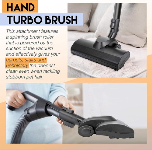 Miele Turbo Head Cleaner - Hand Attachment & Floor Tool for Carpets & Area Rugs
