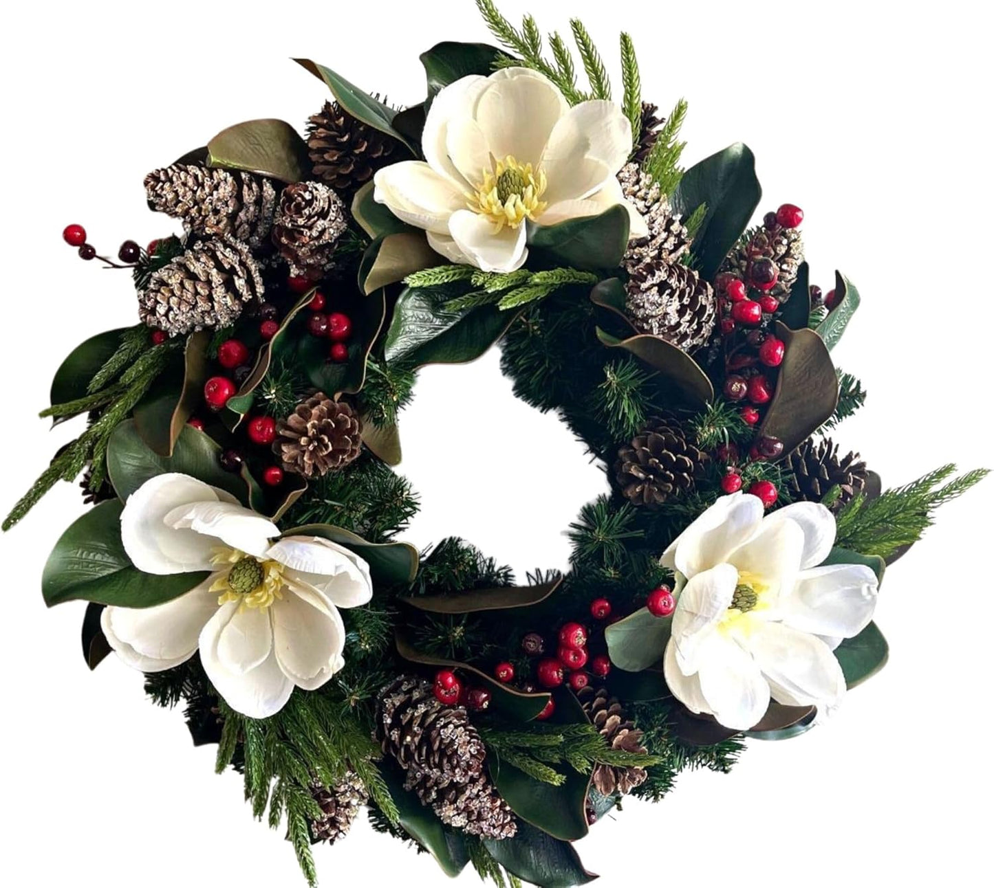 Skiennix Artificial Floral Wreath - Handcrafted Year-Round Decor for Front Door & Indoor/Outdoor Use