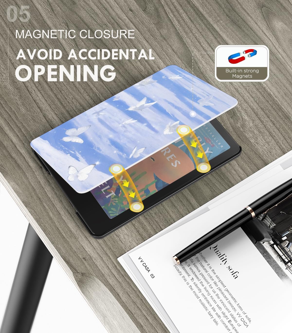 MoKo 7" 12th 2024,Lightweight 7 Inches Case for All-new eBook Gen PU Protective Shell Cover with Auto Wake/Sleep