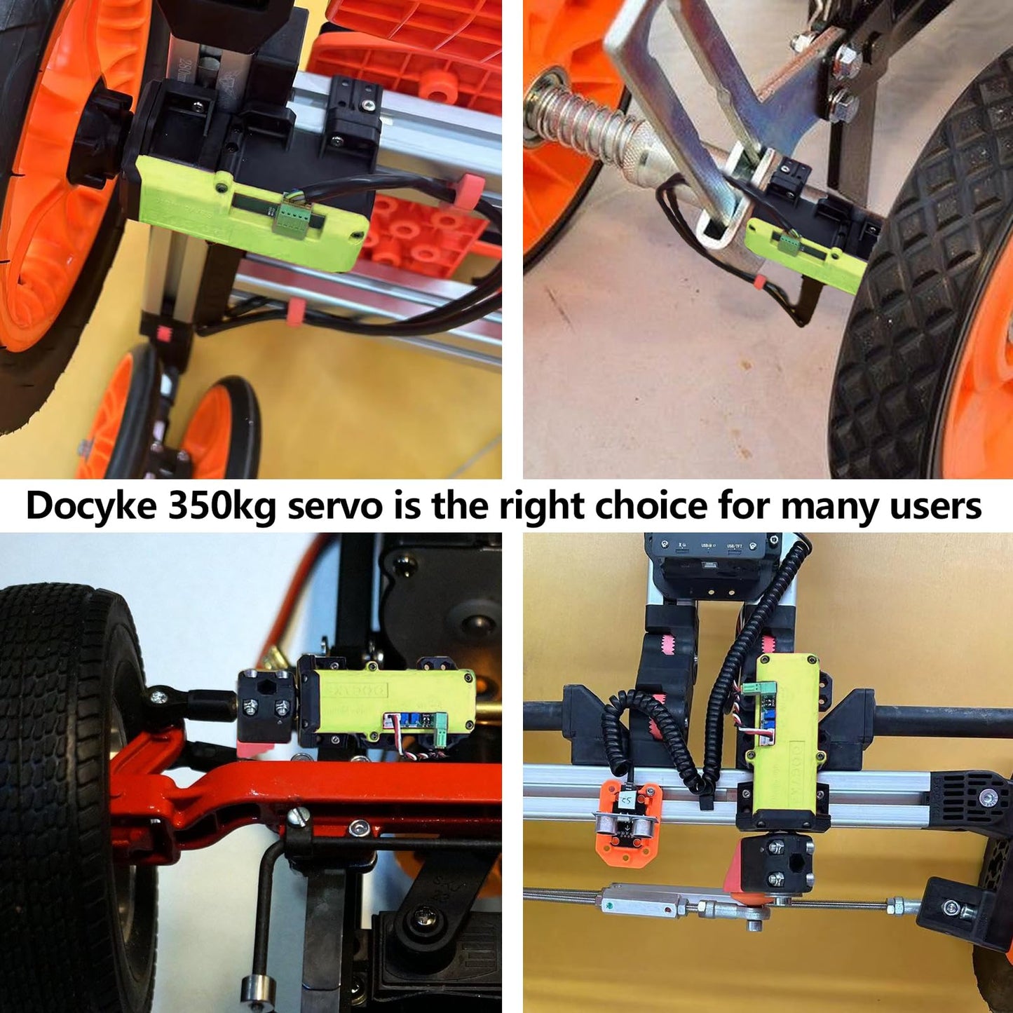 DOCYKE 550kg High Torque RC Servo, 2 in 1 Servo and Motor 16V~24V High Voltage Full Metal Gear Digital Servo