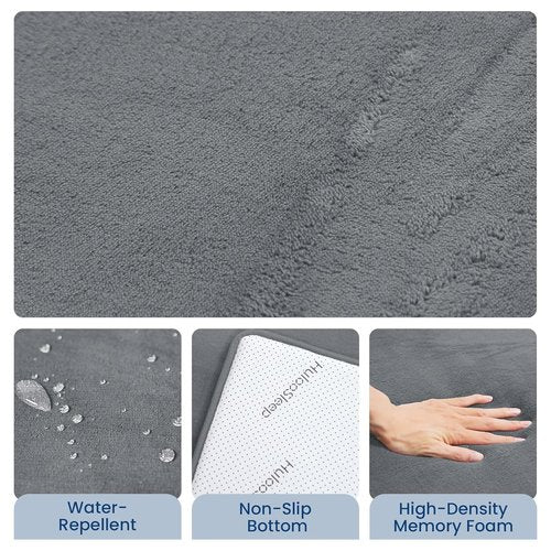Huloo Play Mat - Non-Toxic 50"×50" Coral Velvet Tummy Time Mat | 1.3" Thick, Soft & Safe for Infants