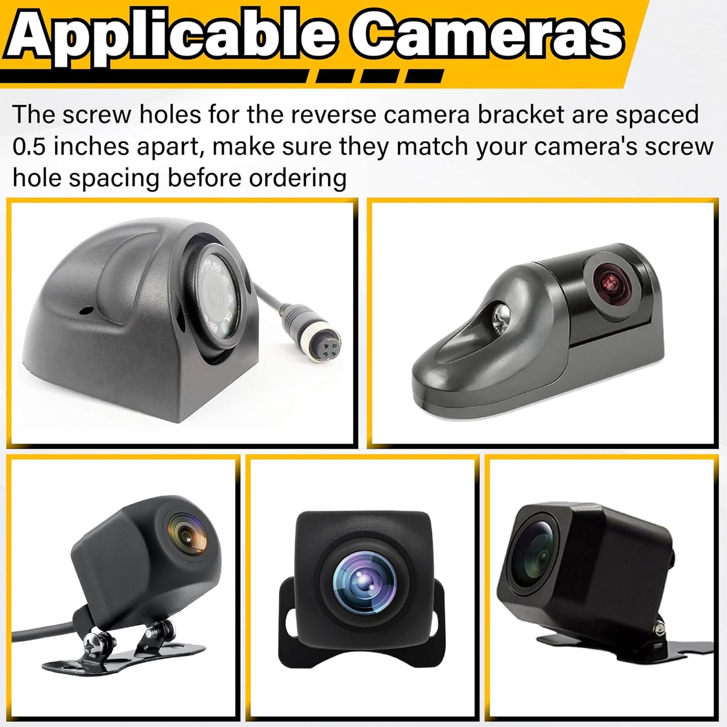 Backup Camera License Plate Mount, Rear Camera Back up Bracket, Universal Car Dash Cam Mirror Mount, Camera Mounting