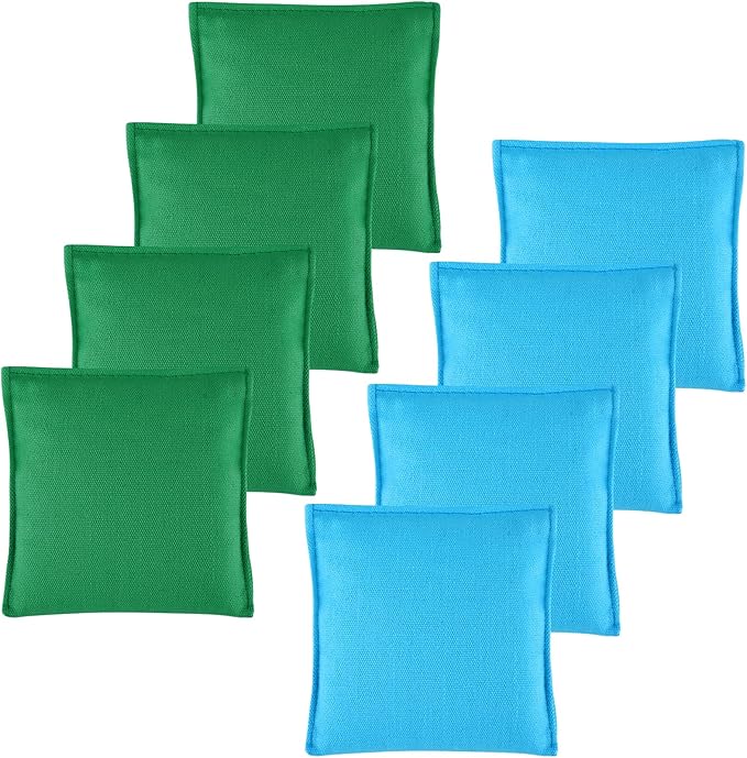 Set of 8 Regulation Cornhole Bags Double Sided, Weather Resistant Bean Bags for Cornhole Toss Game, Corn Hole Beans Bags with Tote Bag