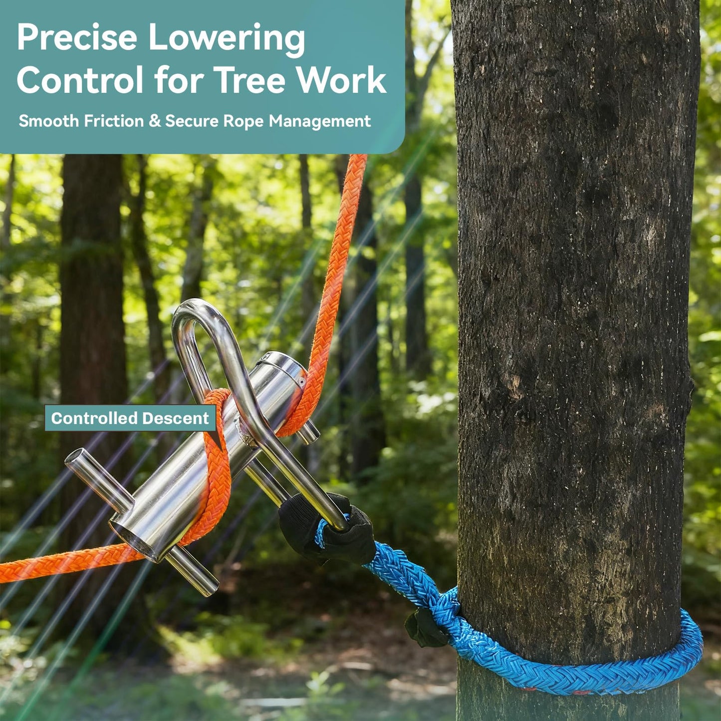 Feiyagoo Port A Wrap Whoopie Sling Kit, Medium Size for Tree Work, 7,000lb Breaking Strength, 10:1 Work Load Ratio at 2000lbs, Arborist Tree Rigging Equipment