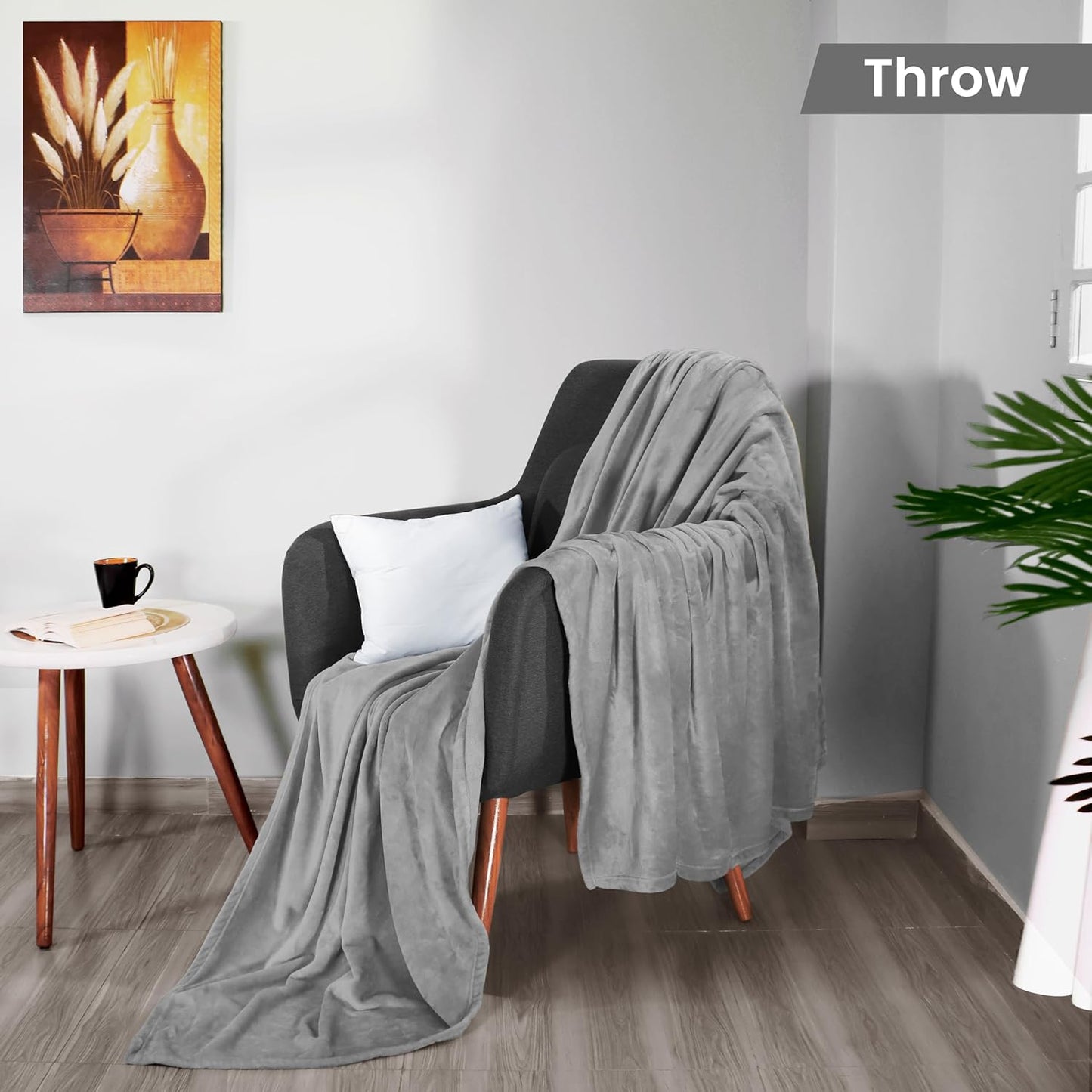 Utopia Bedding Fleece Blanket - Luxury Anti-Static Soft Microfiber Throw | Ash Grey, 50x60 Inch