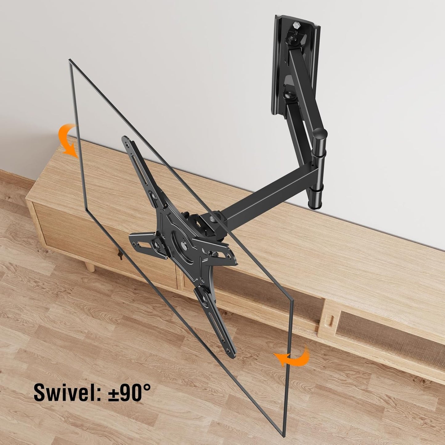 ELIVED 14-42 Inch 200x200mm, 44 lbs. Full Motion TV Monitor Wall Mount for Most LED LCD Flat Screen TVs & Monitors