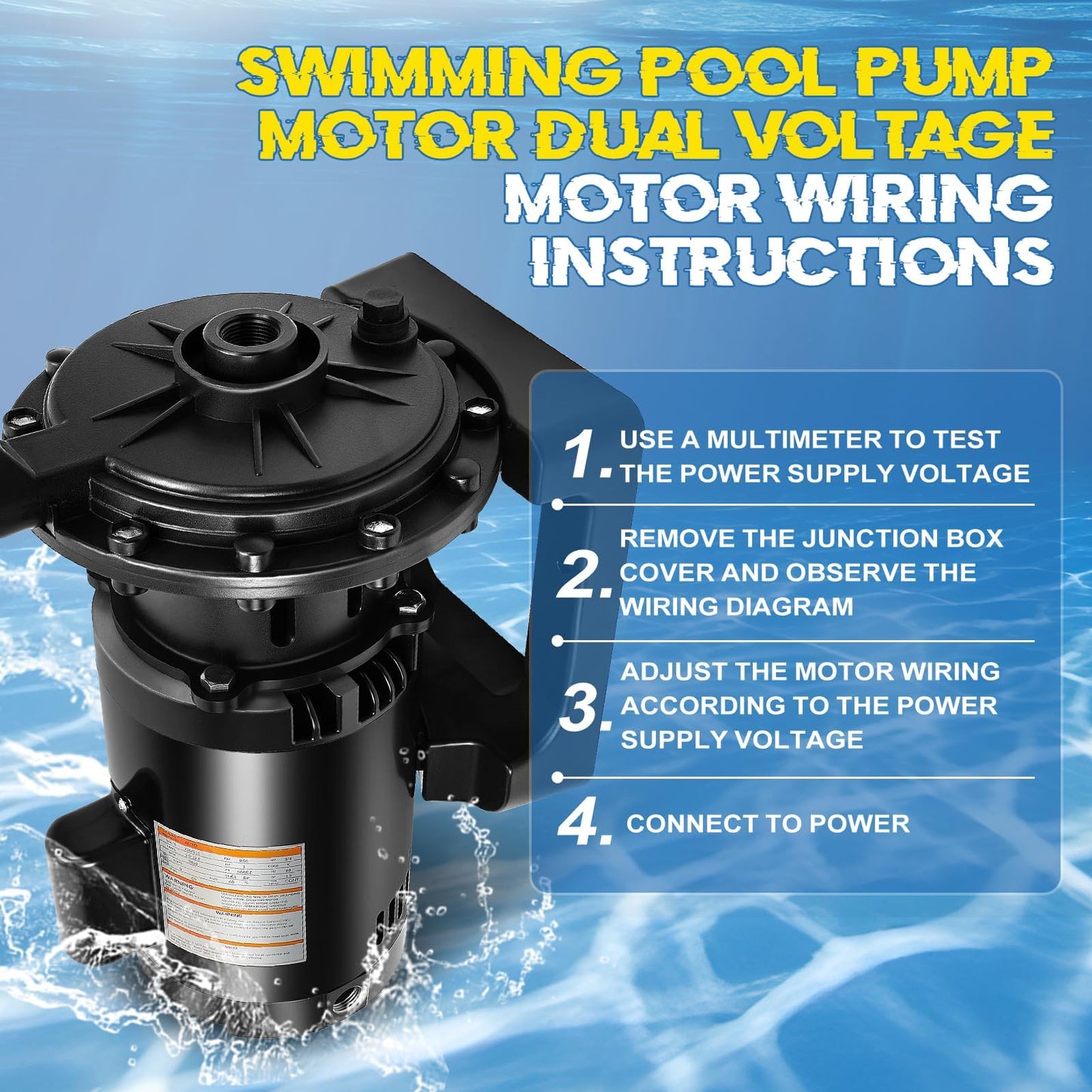 PB4-60 3/4 HP Booster Pump 115/230V 3450RPM, Compatible with Polaris 280 380 480 Pressure Pool Cleaners