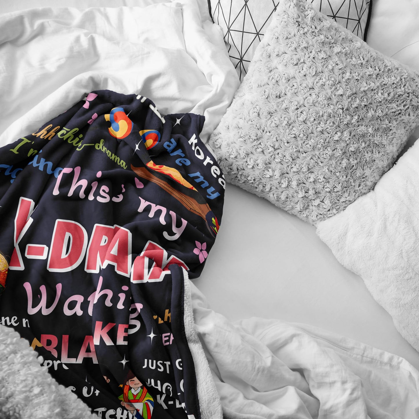 Ryubein Korean Drama Gifts, K-Drama, Kdrama Merch, Korean Drama Gifts for Women Teen Girls, K Drama Gifts for Women Men, Korean Gifts, K Pop Gifts, Birthday Christmas Kdrama Blanket 50"X60"