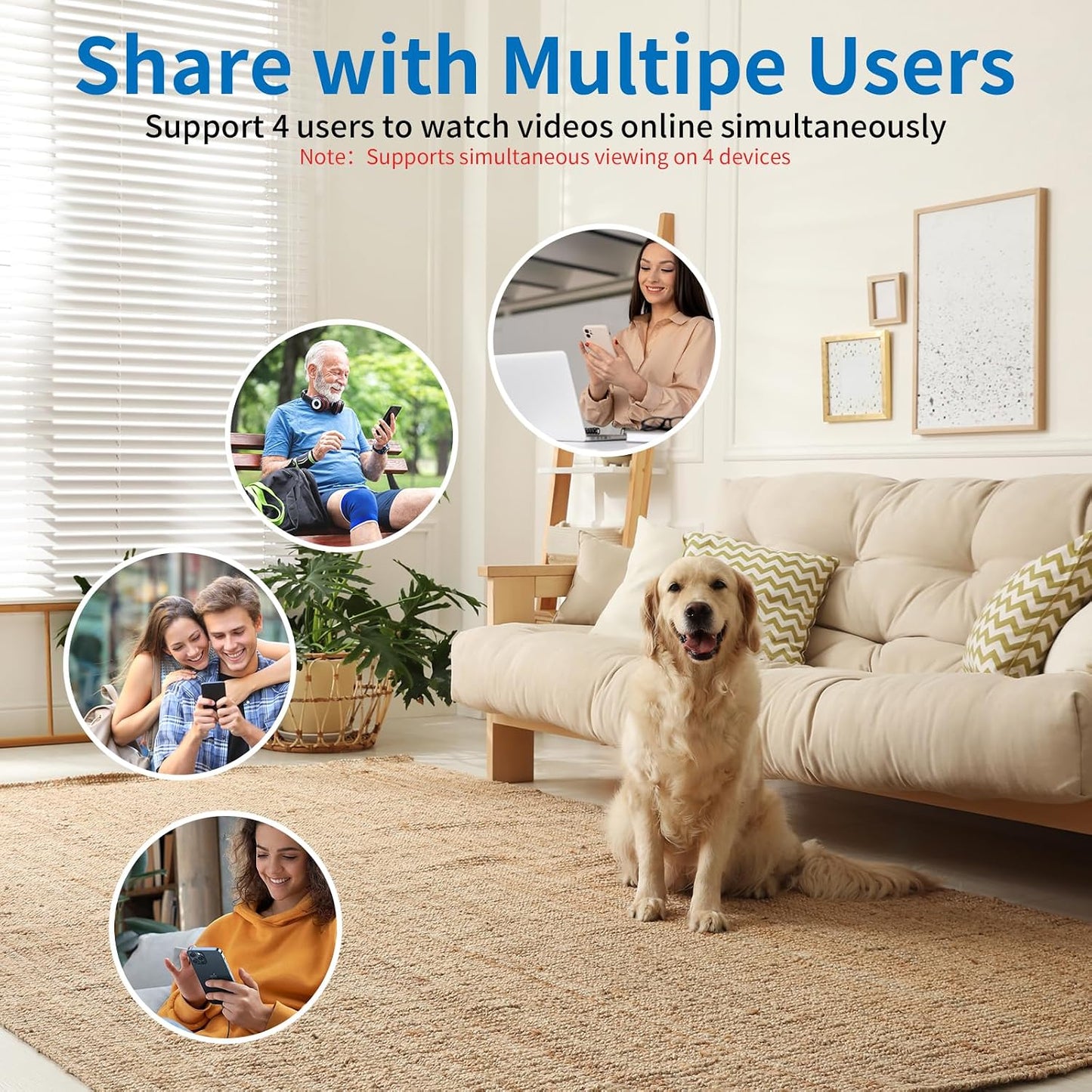 LUMAISLE 2K 3MP 2-Way 2.4G 5G Indoor Security Camera for Baby Monitor, Dog Camera AI Motion Detection, Audio Siren