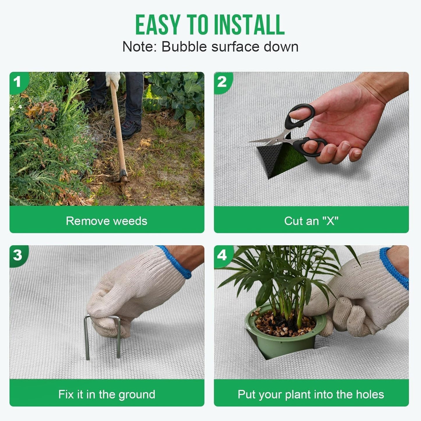 EnonGarden NEW Weed Barrier Landscape Fabric (3FTx30FT)
