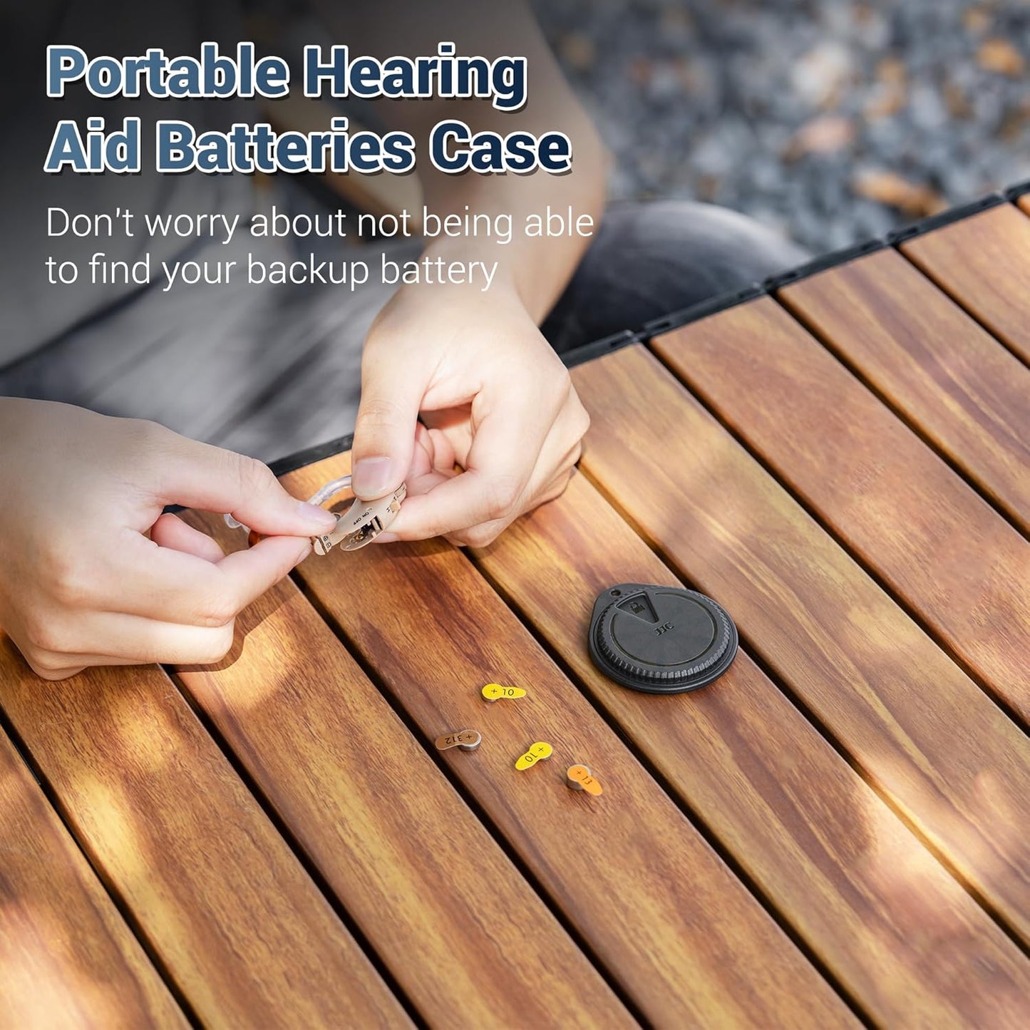 Kiorafoto LR41 312 8x Size312 A312 P312 312A PR41 P13 P10 LR41 AG3 Rotatable Size Hearing Aid Battery Case,Slim