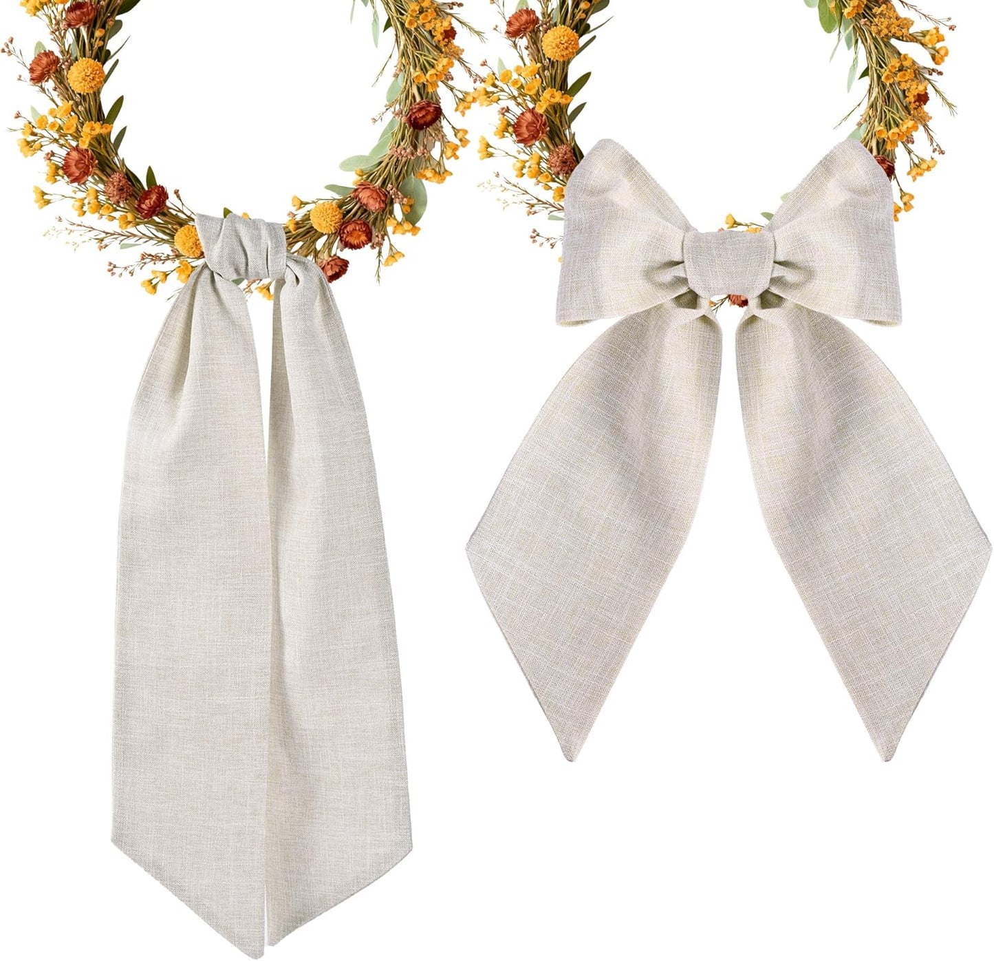 Regine Switzerland Burlap Wreath Sash - 2 Pcs Blank Accessories for Holiday & Wedding Decor