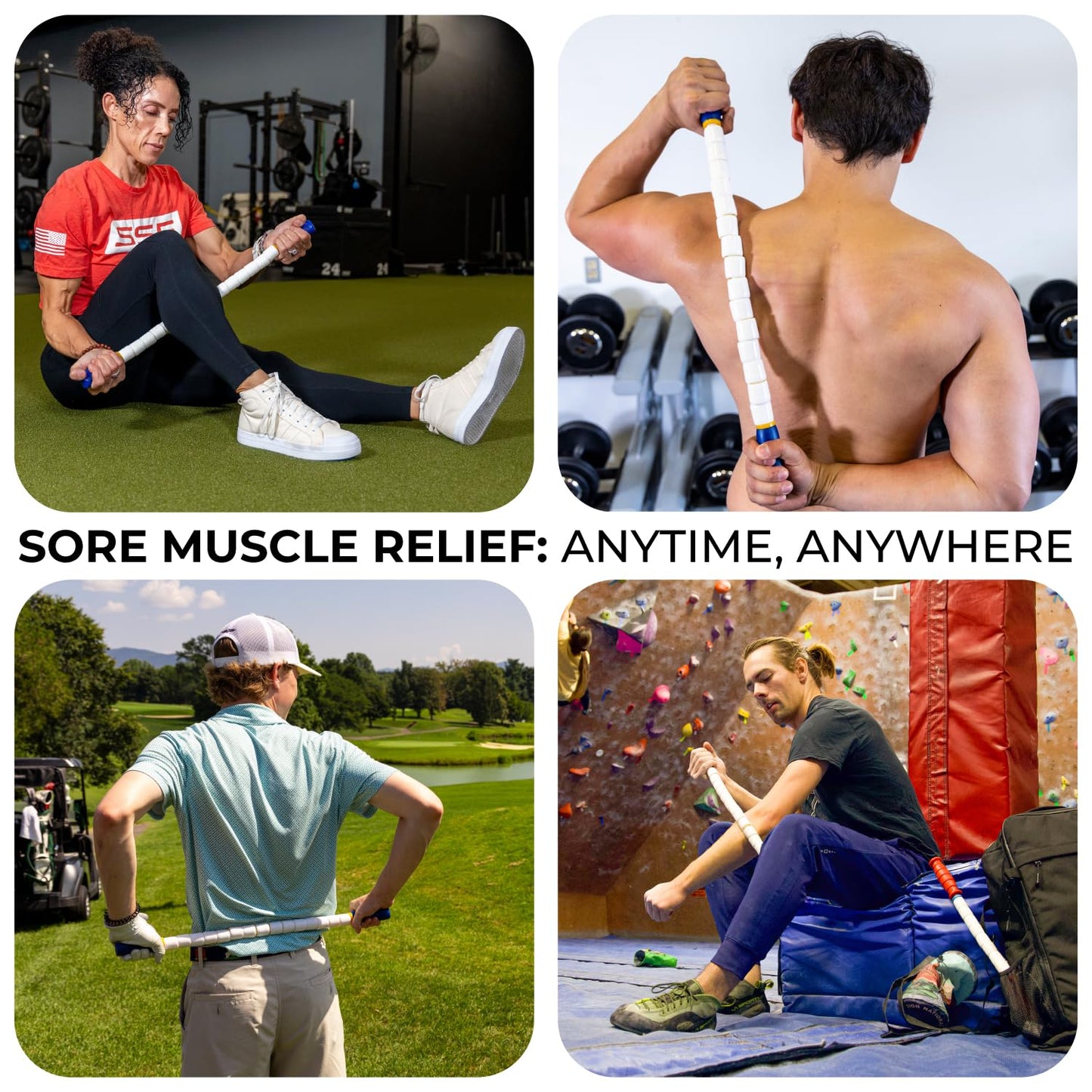 The Original Massage Stick - Self Myofasical Release Muscle Roller Stick - 24" Original Body Stick