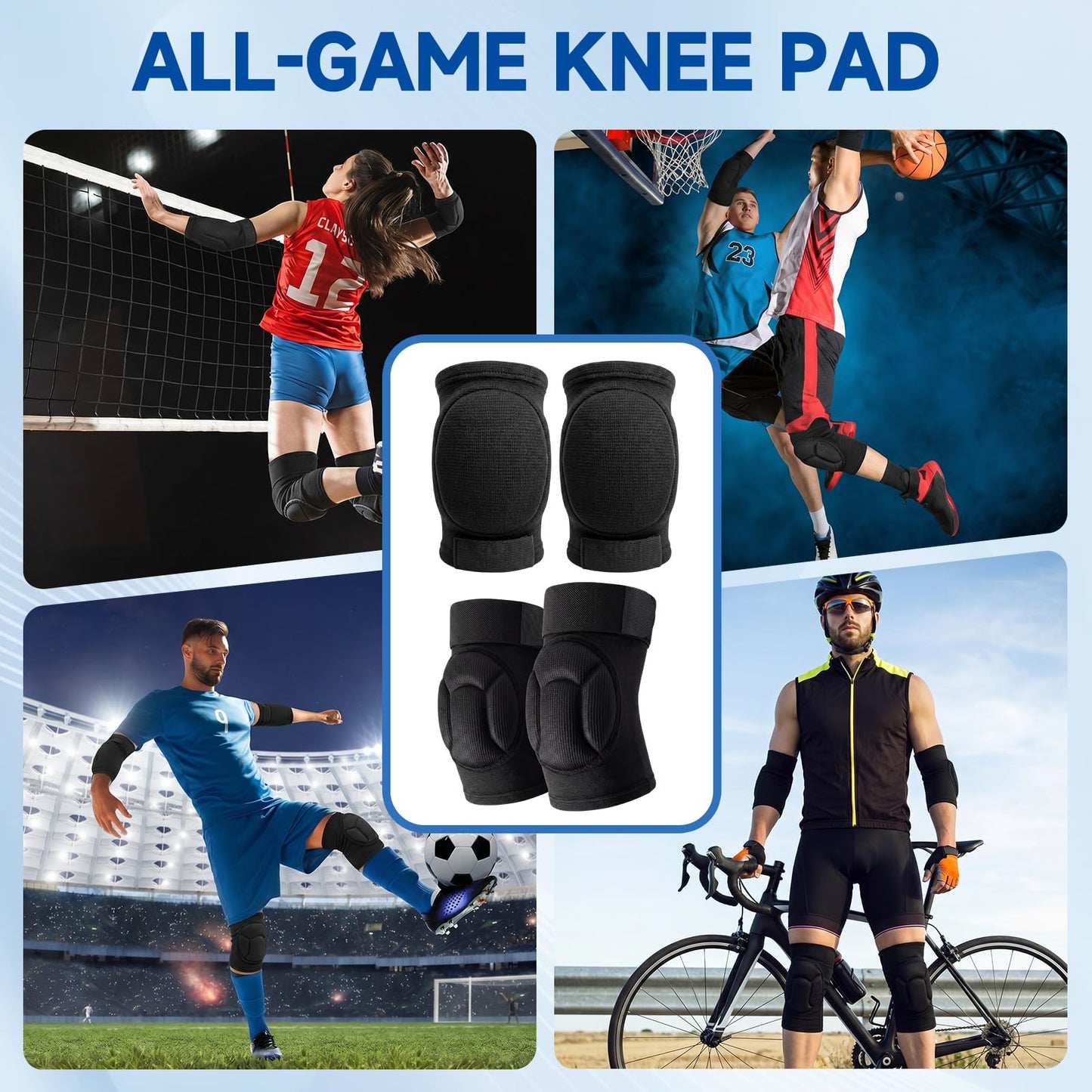 VercanMonth 1 Pairs Muay Thai Elbow Pads and Knee Pads for Muay Thai Kick Boxing Wrestling Basketball Adjustable Protector Avoid Abrasions Bruises Sprains During Training Ensure Safety for Man(XL)