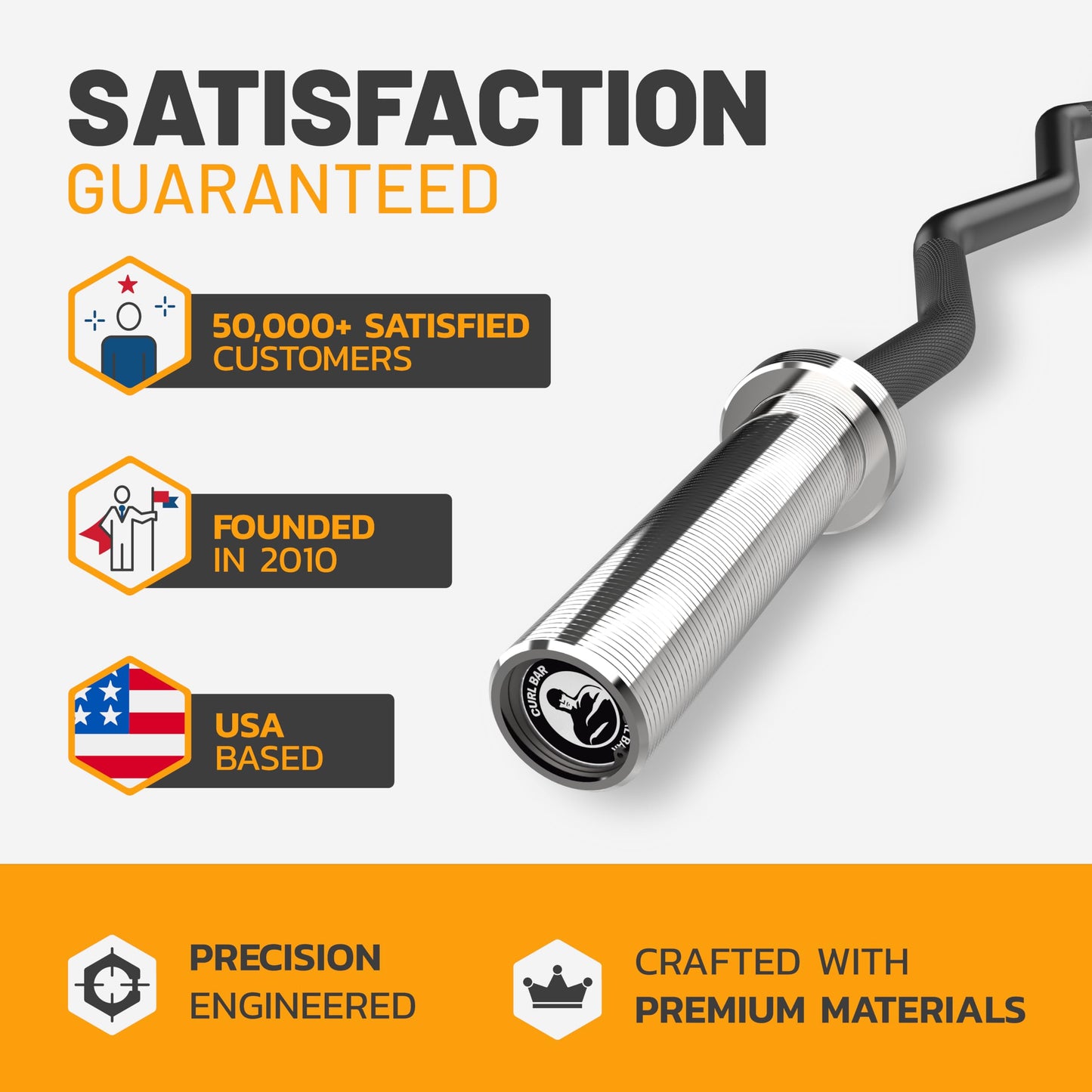 EZ Curl Bar [Bells of Steel] EZ Bar Olympic Curl Barbell for Bicep, Tricep Workouts, 2-Inch Curling Barbell with Angled Grips for Home Gym, 500lb Weight Capacity