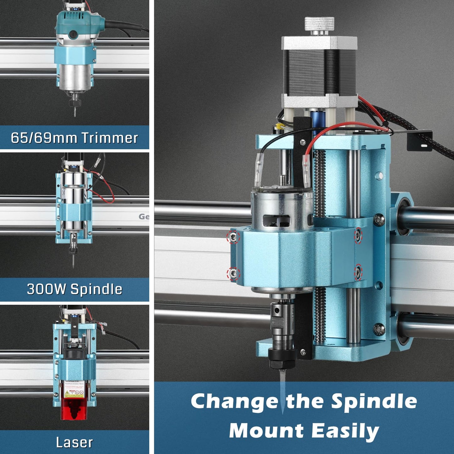 Genmitsu CNC Router Machine 4040-PRO + XZ-axis Extension Kit + Threaded Inserts 2040 MDF Spoilboard