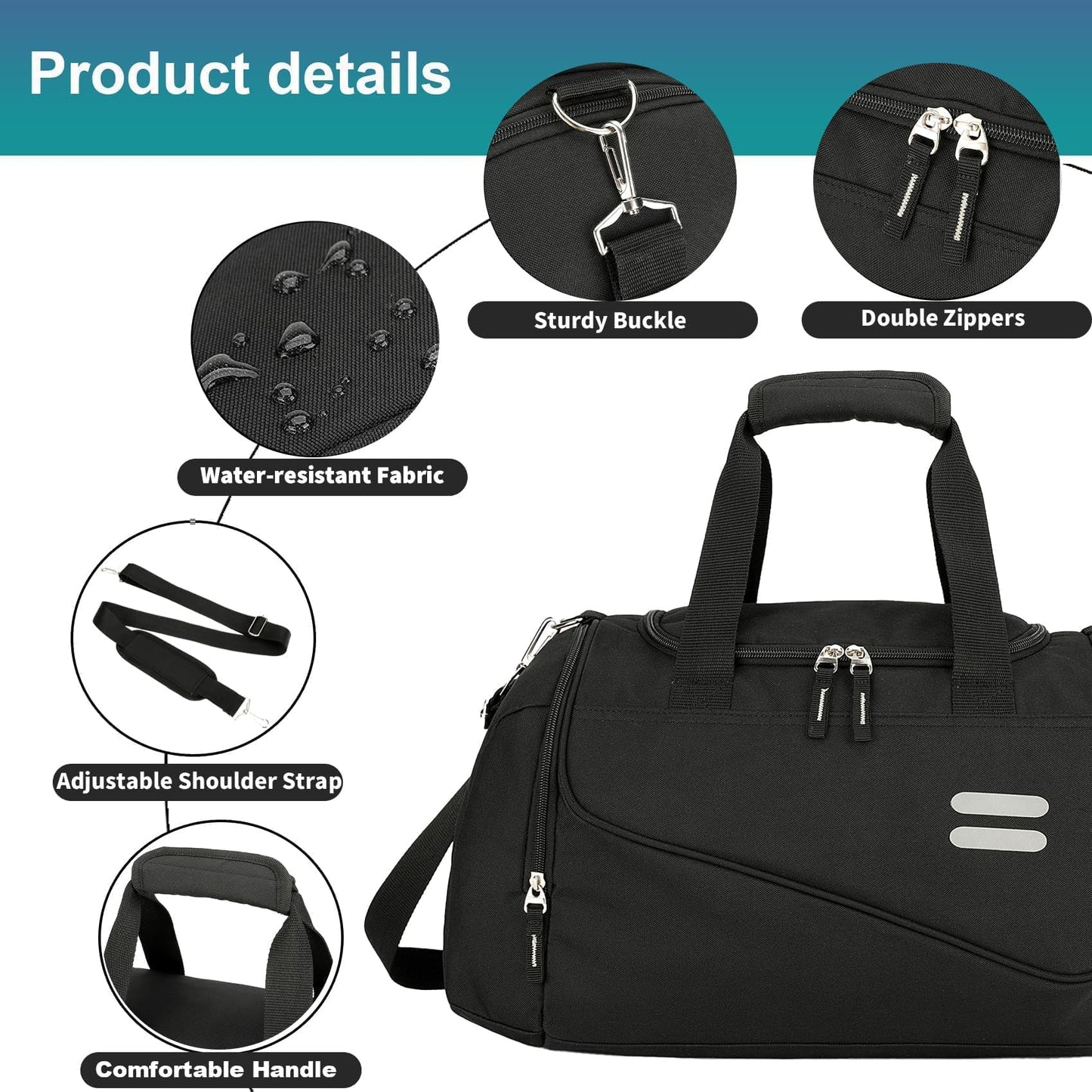 Urbanstand Gym Bag for Men & Women - 30L Duffel Bag with Shoe Compartment, Weekender Water Resistant Sports Duffle Bag for Travel, Fitness & Workouts, Medium
