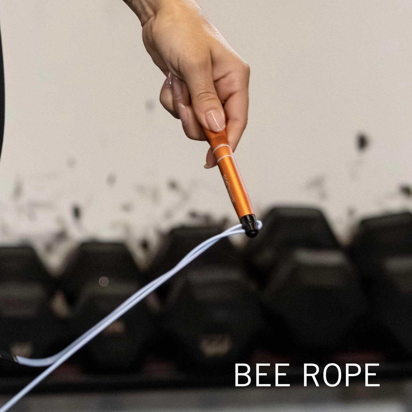 PICSIL - BEE High Speed Skipping Rope | Aluminum & Double Bearing System | Self-Adjusting for Cross Training, Boxing & Fitness | Lightweight 7.4oz | Adaptable for Men, Women & Children | (Peach)