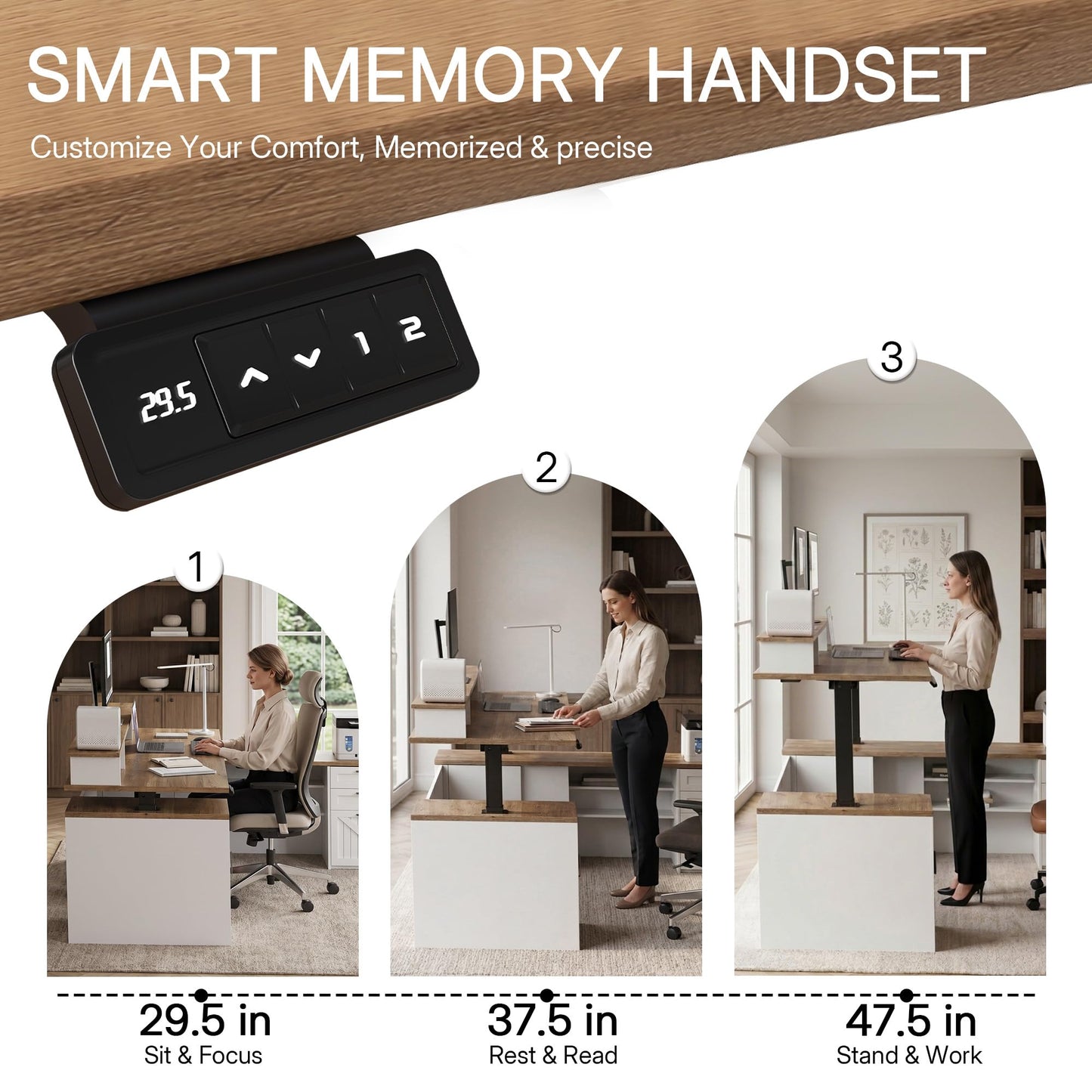ZIMASYA 71" L Shaped Executive Desk with Table Board & File Cabinet Drawers Outlet USB,Height Adjustable Desk Privacy Panel Sit-Stand Workstation for Boss Managers Office Home,Walnut & White