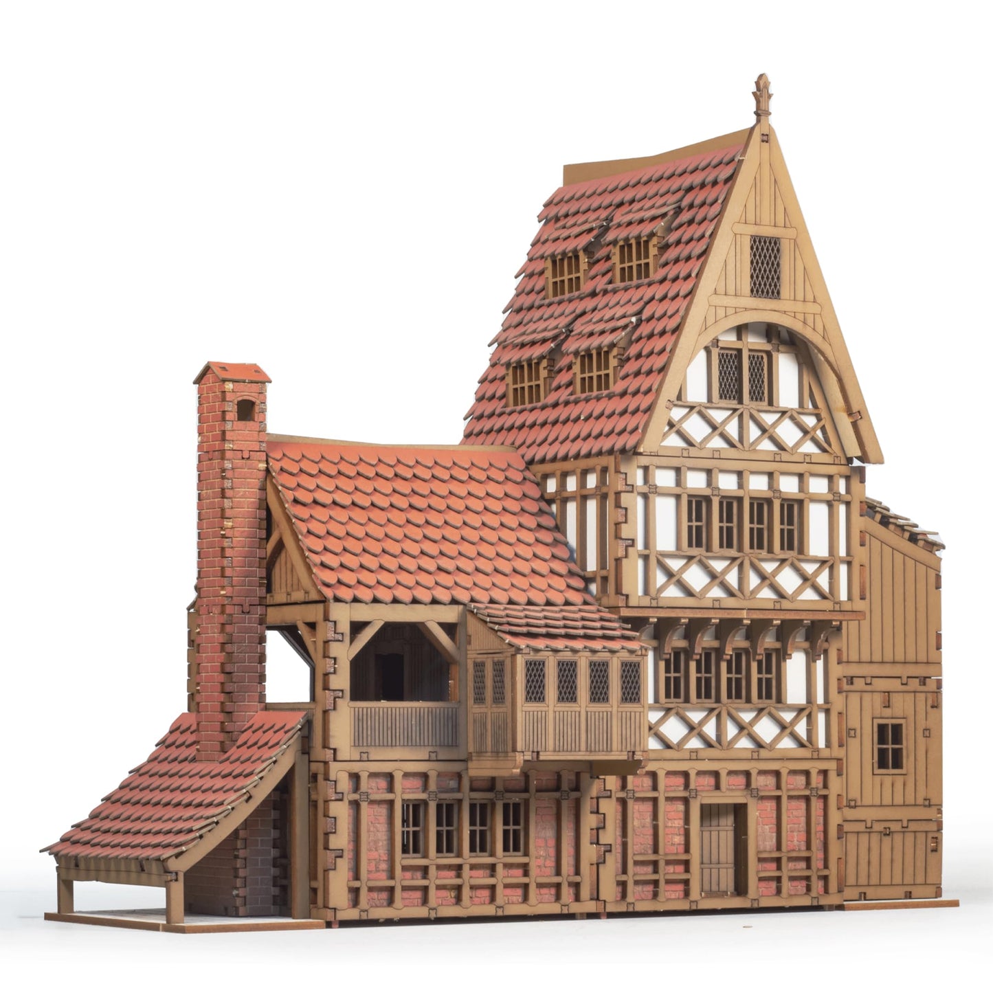 Guild Hall - DIY Wooden House Building Kit for Architecture & Engineering Assembly Set for Teens and Adult, Tabletop Games, Makes a Great Gift for who Like Creative Play - Realistic