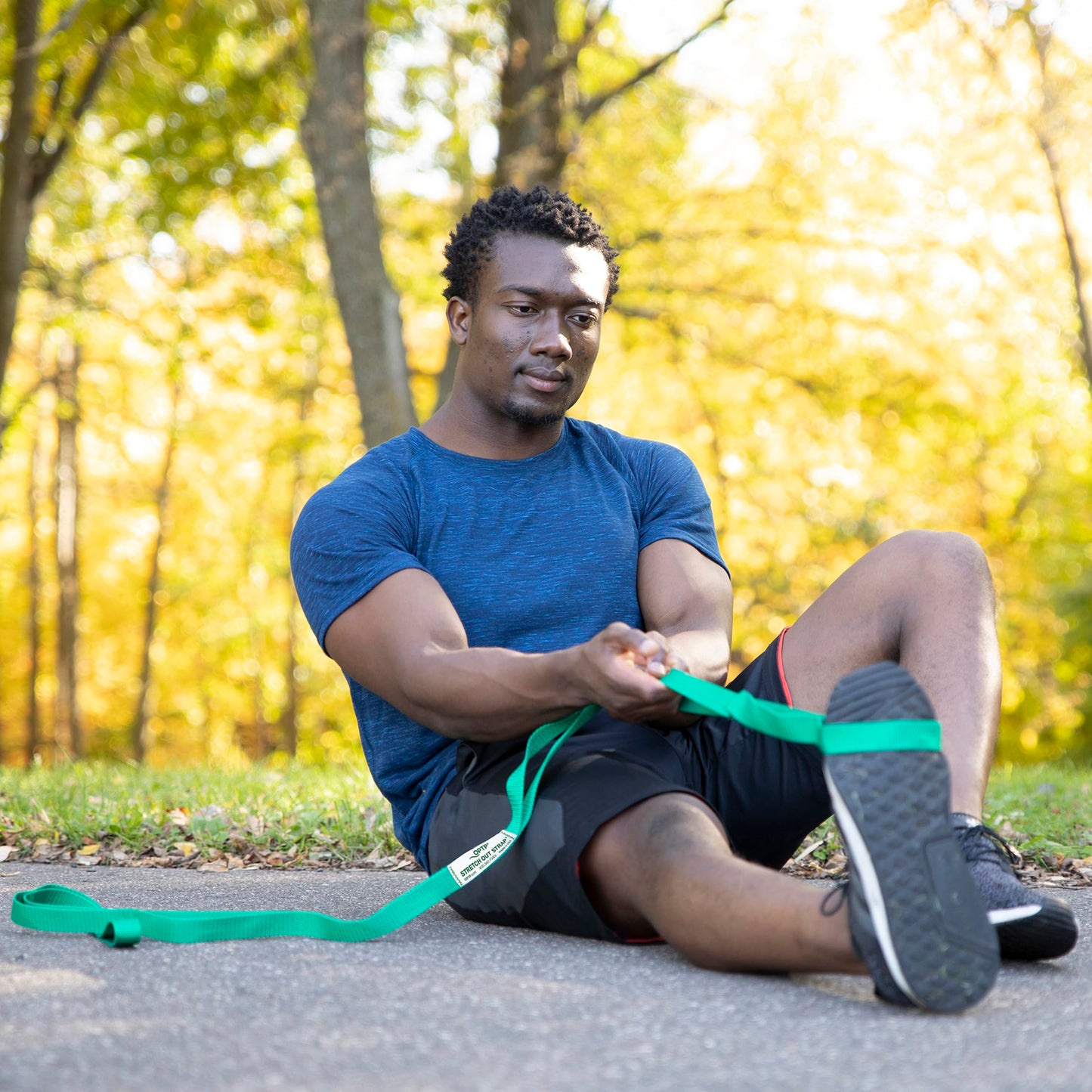 The Original Stretch Out Strap with Exercise Poster – Made in the USA by OPTP – Stretching Strap and Yoga Strap for Stretching, Physical Therapy Exercise and Flexibility