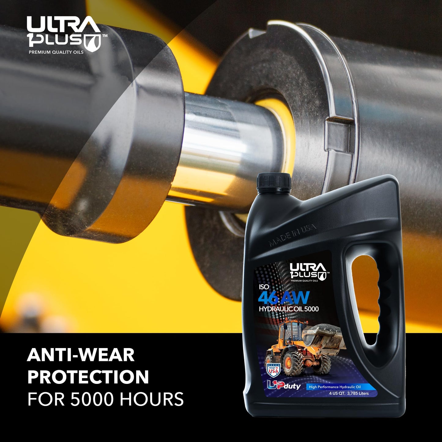 ULTRA 1PLUS AW ISO 46 Hydraulic Oil (5 Gallon Pail) | Anti-Wear Paraffinic Fluid for Industrial & Mobile Equipment