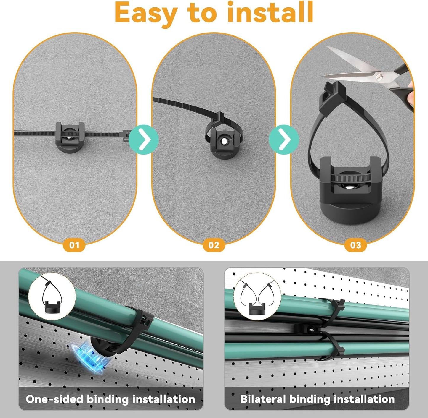 10 26lbs Pcs Magnetic Zip Tie Mount Base Strong Magnetic Zip Tie Holder Multipurpose Magnet Cable Tie Clips Holder Wire