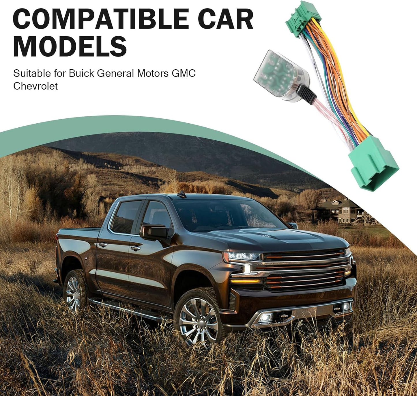MLY 1500 2500/3500HD Add A Subwoofer Amplifier Wire Harness, Adapter & Car High/Low RCA Converter, Compatible with GM
