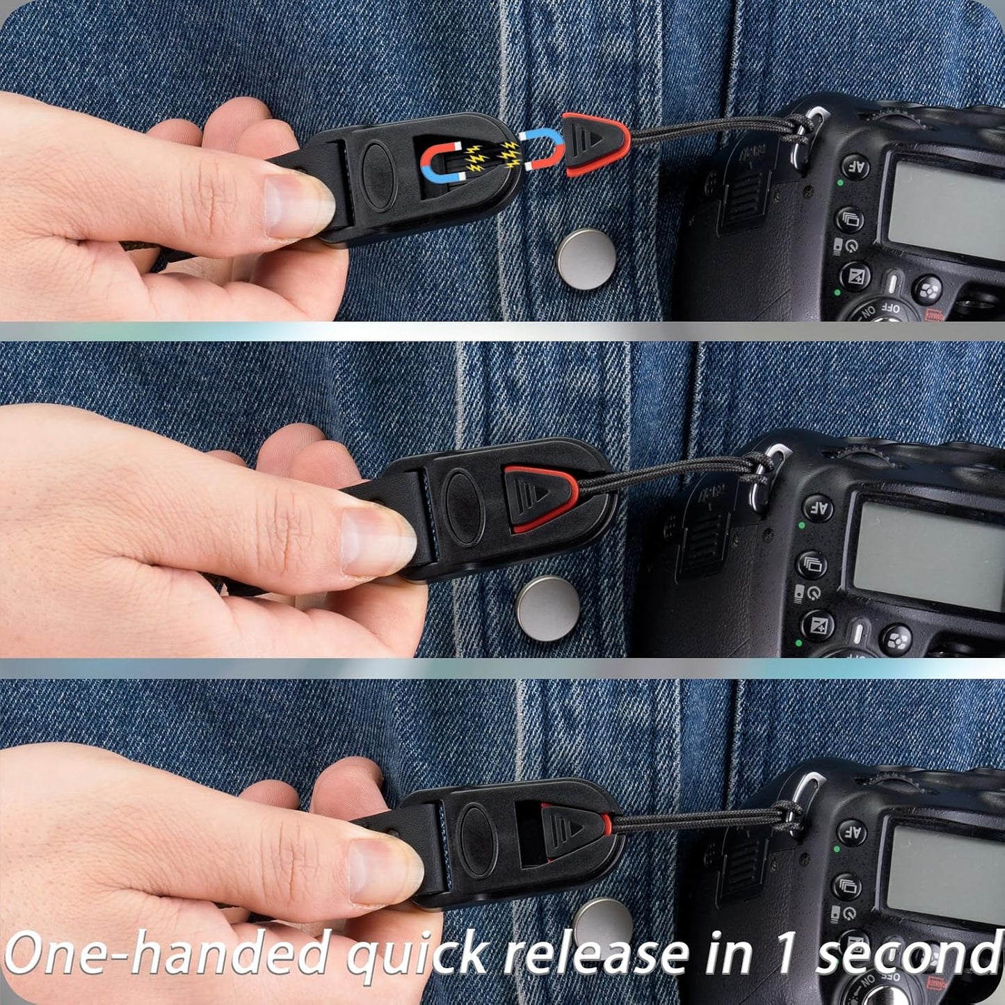 VKO Quick Release Vintage Camera Strap - Cute QD Nylon Neck & Shoulder Strap for DSLR