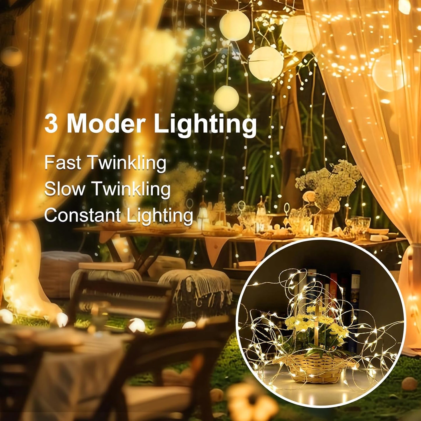 Skiennix 12-Pack Fairy Lights - 7ft Battery Operated Mini String Lights | Waterproof Silver Wire for Weddings & Parties
