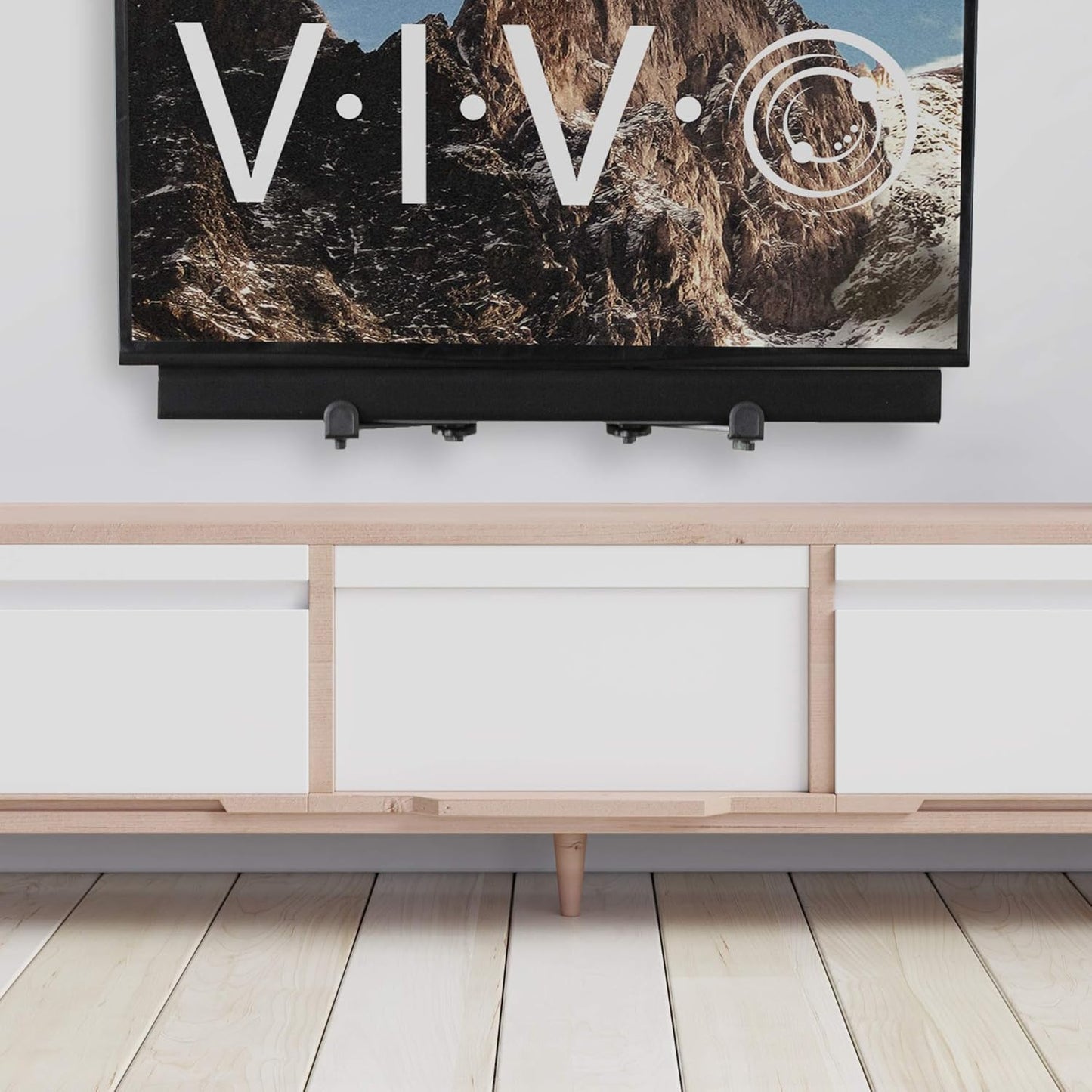 VIVO 33 lbs Mount-SPSB5 Steel Soundbar Bracket Speaker Mount with Non-Slip Base, Above or Below Wall Mounted TV, Fits