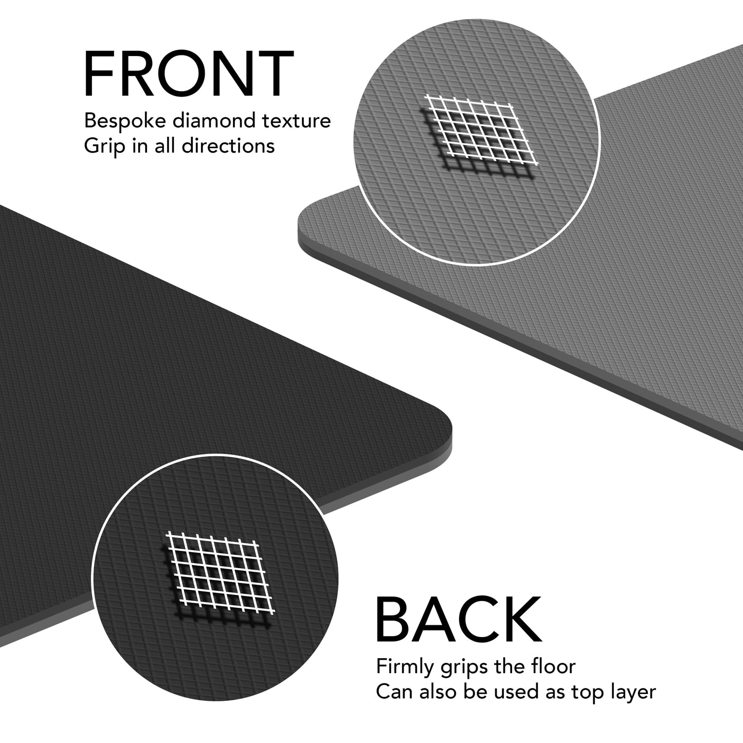 Large Exercise Mat – Extra Thick 10mm Workout Mat (72"x32") – Non-Slip TPE Yoga Mat for Women & Men – Pilates, HIIT, Fitness & Home Gym Mat – Includes Free Carry Bag (Dark Grey Plain)