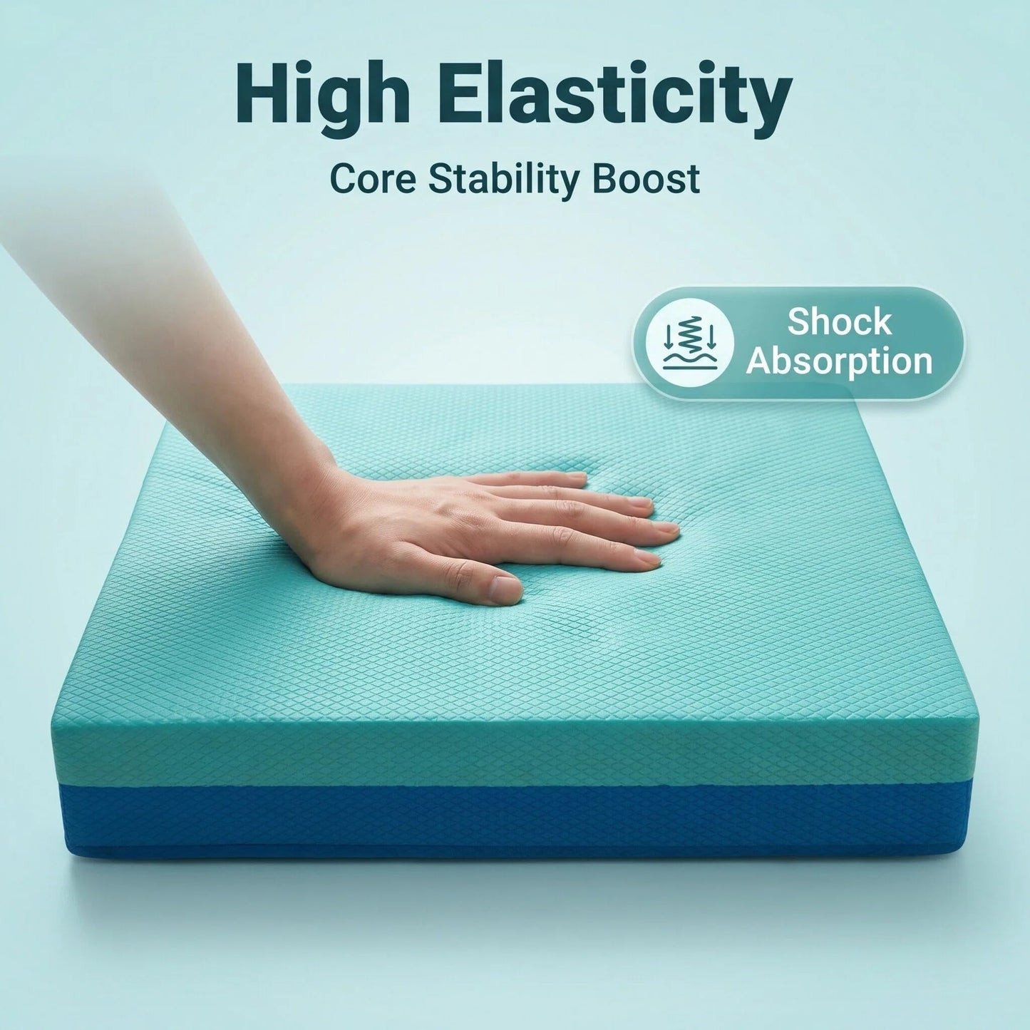Exercise Balance Pad, 15"x12" Non-Slip Stability Training Mat - 2.25" Thick Soft Cushioned Foam for Physical Therapy, Core Training, Home Workouts & Balance Improvement