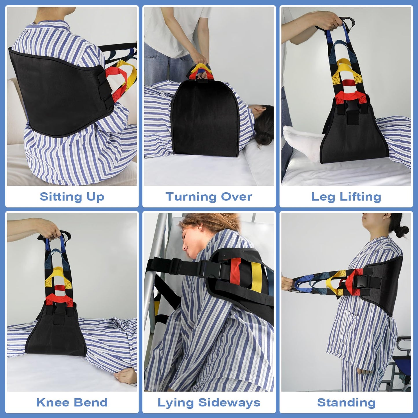 Transfer Sling, Transfer Belt for Elderly, Gait Belts for Seniors, Heavy Duty Patient Lift Belt, Mobility Standing and Lifting Aid for Disabled, Elderly, Injured- Safely Move from Bed and Wheelchair