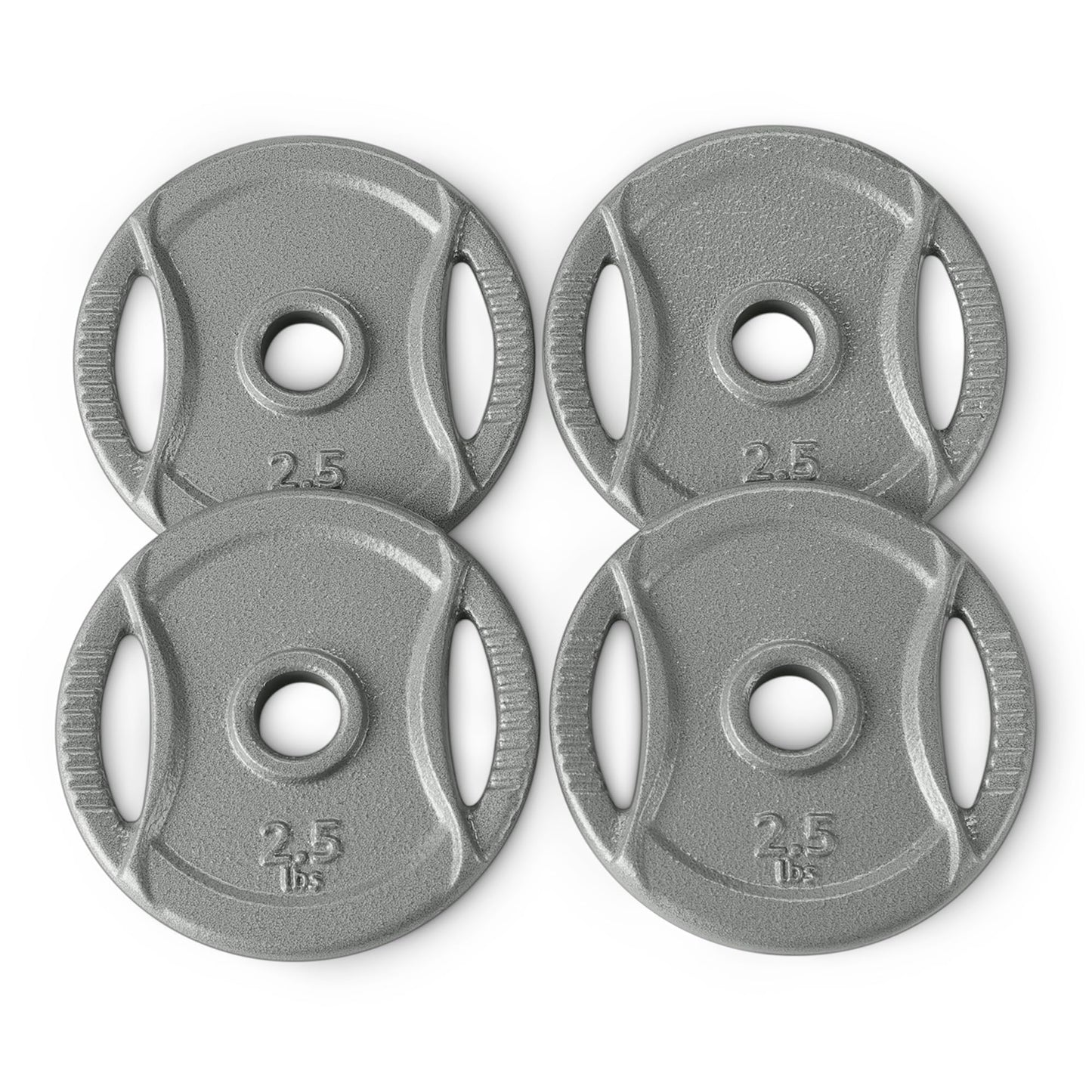 Amazon Basics 1-Inch Grip Weight Plates, 2.5 lb, Strength Training, Home Gym, 4 Pack