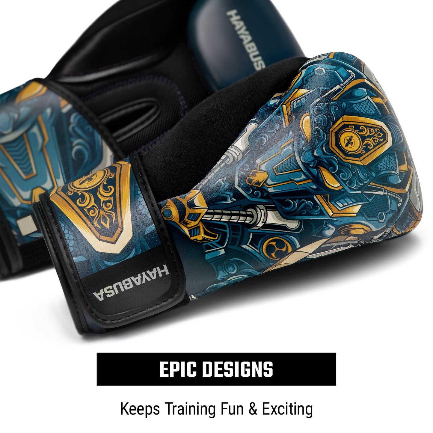 Hayabusa S4 Kids Epic Boxing Gloves for Boys and Girls - Machine Blue, 6 oz