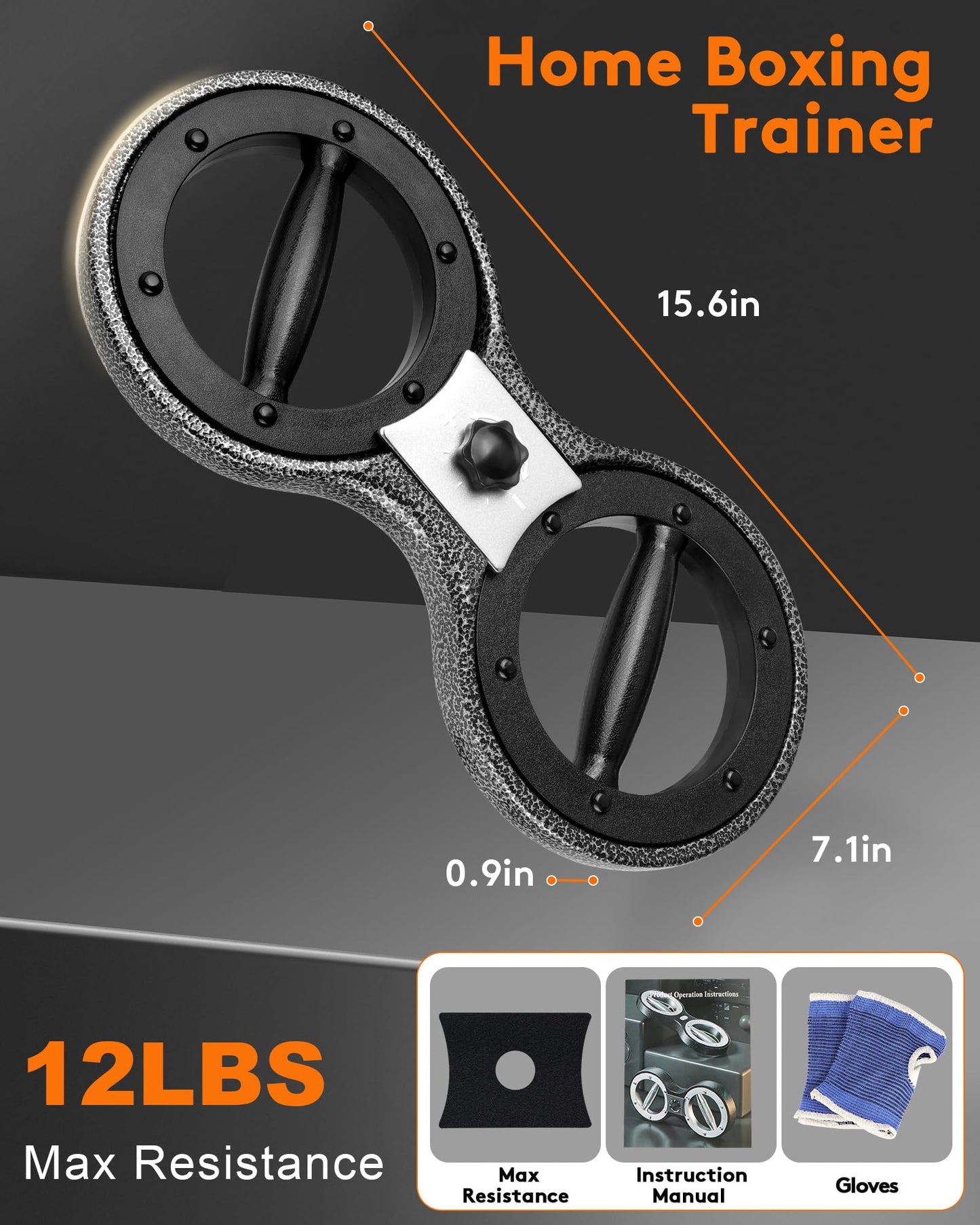 VividPulse 360° Spinning Burn Machine for Arm & Shoulder Workout, Adjustable Resistance Rotator with Gloves, Home Gym Strength Training Equipment for Men and Women