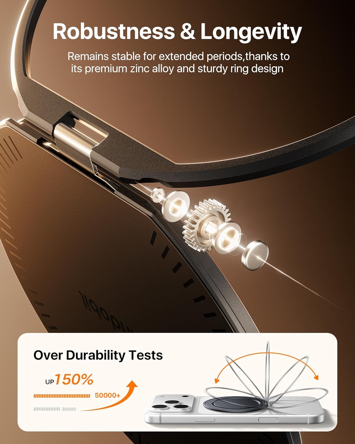 andobil [2026 [360 17 16 15 14 13 12, Ultra-Thin] Magnetic Phone Grip for MagSafe Rotate] Magnetic Cell Phone Ring
